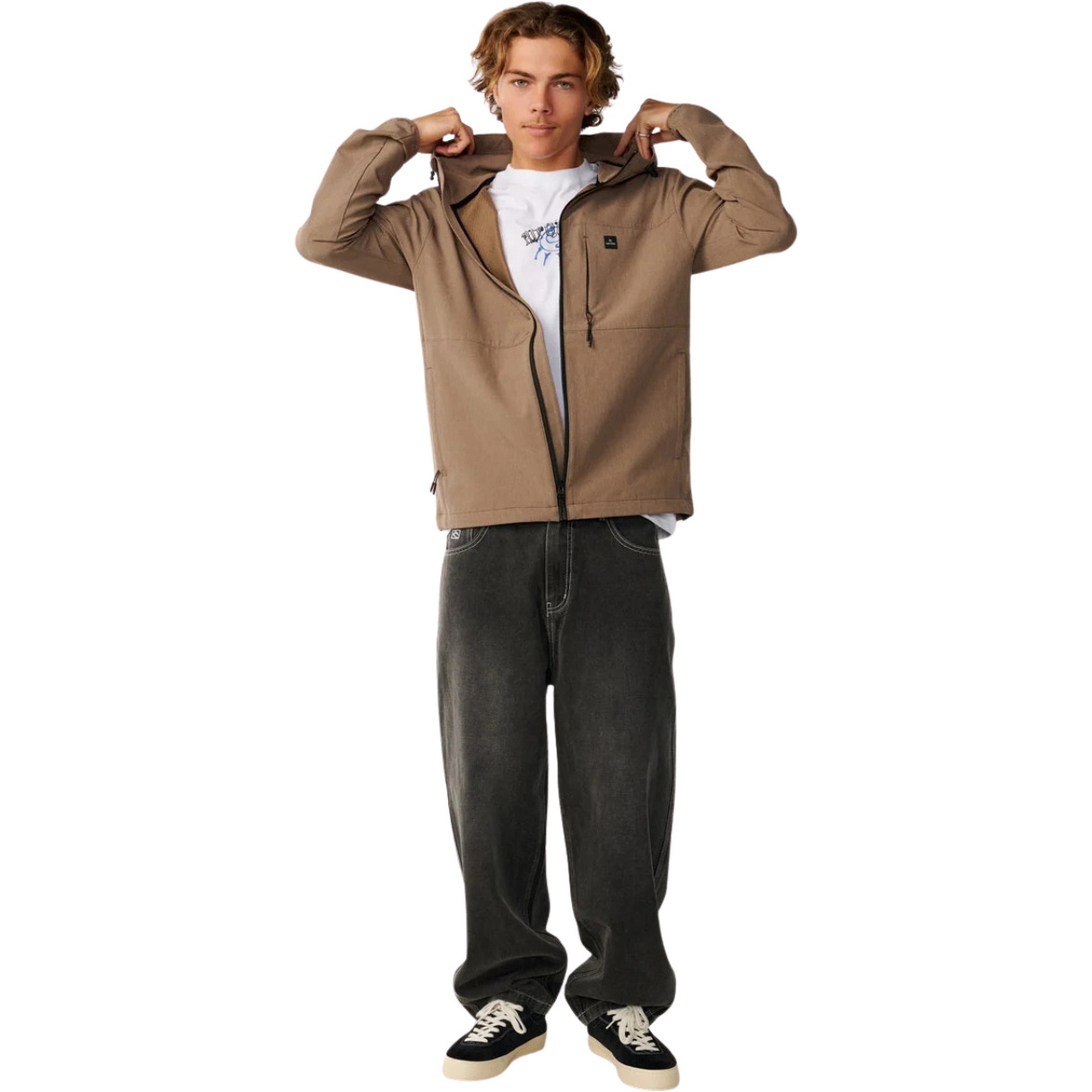 2026 Rip Curl M&auml;nner Elite Anti-Serie Reißverschluss-Jacket CJKAX9 - Walnut